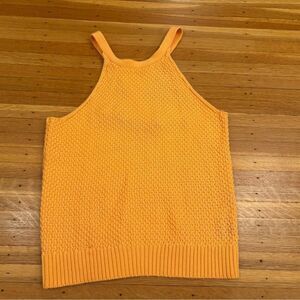 525 America orange knit sweater tank top